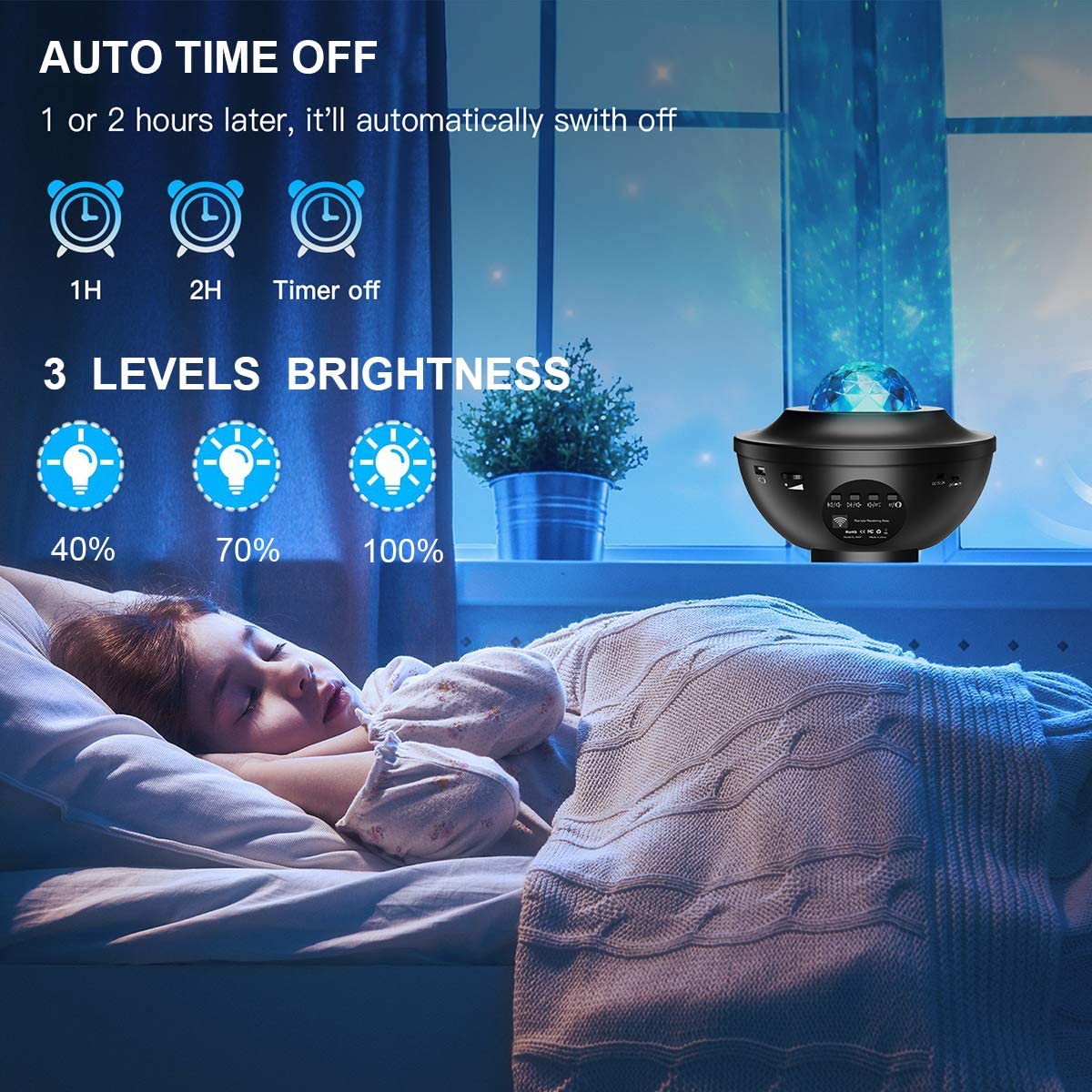 LED Star Galaxy Projector Night Lamp