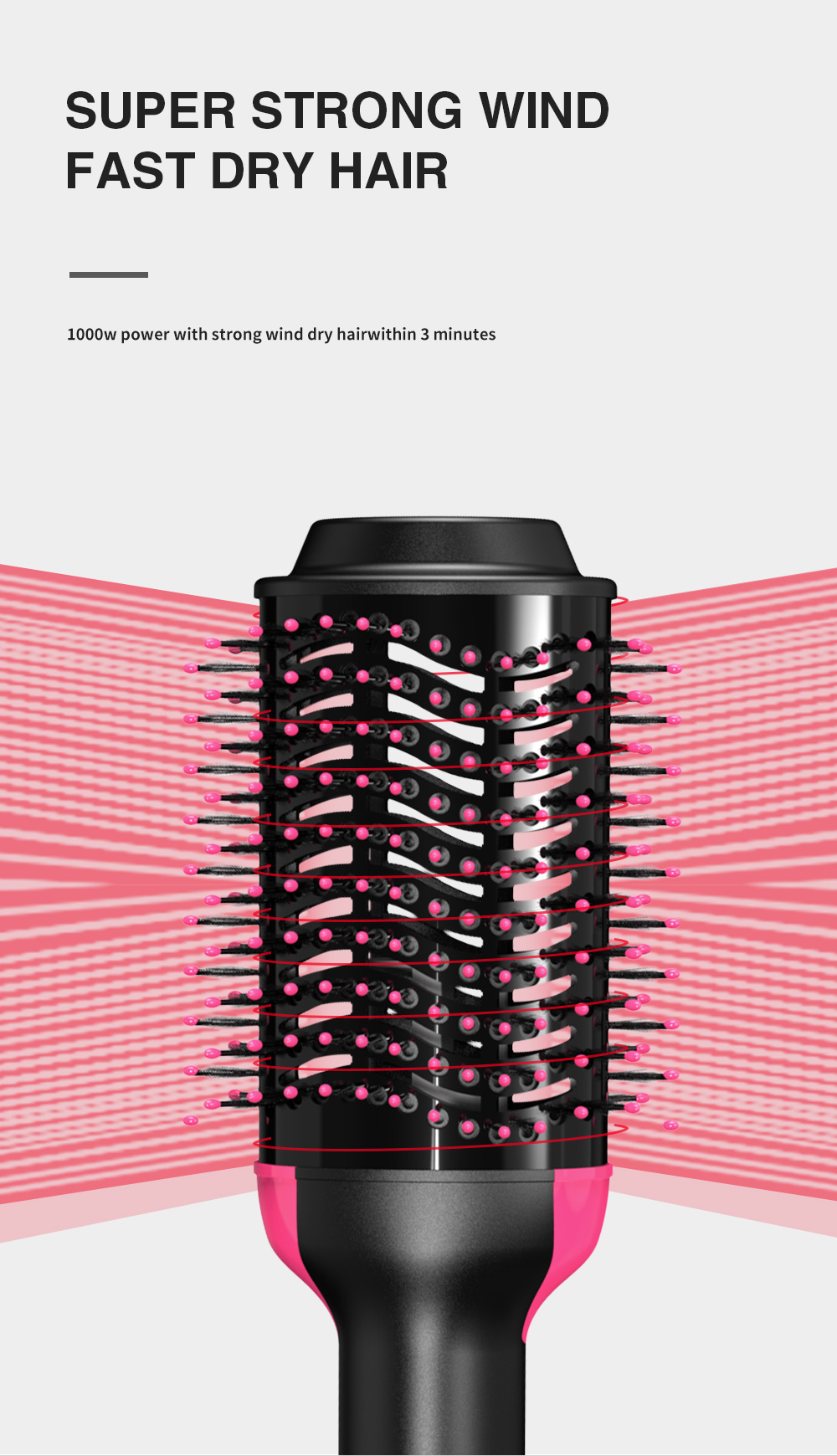 One Step Hot Air Brush Household Hair Dryer Brush & Volumizer Hair Curler Straightener Salon Hair Styling Tools